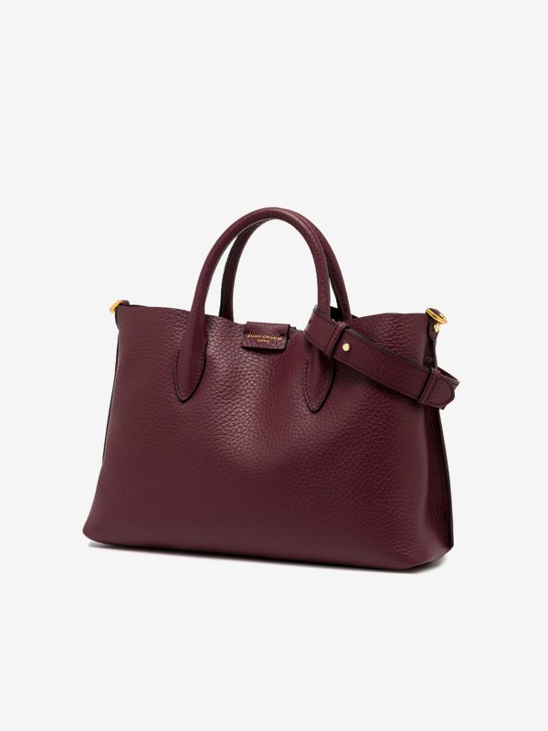 GIANNI CHIARINI Aretha: borsa due manici pelle Prugna