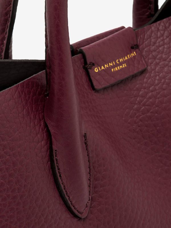 GIANNI CHIARINI Aretha: borsa due manici pelle Prugna