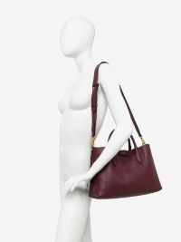 GIANNI CHIARINI Aretha: borsa due manici pelle Prugna