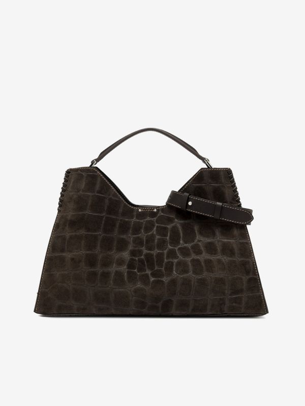 GIANNI CHIARINI Aurora : borsa grande un manico camoscio cocco Marrone