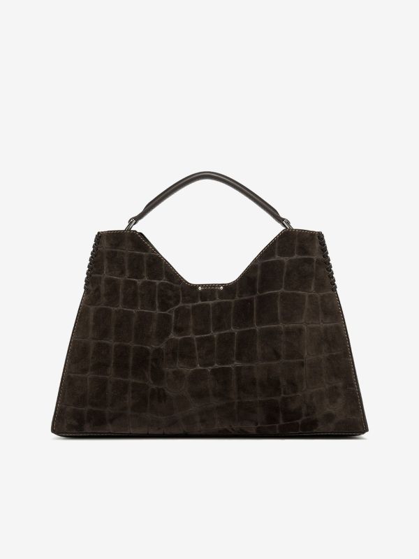 GIANNI CHIARINI Aurora : borsa grande un manico camoscio cocco Marrone