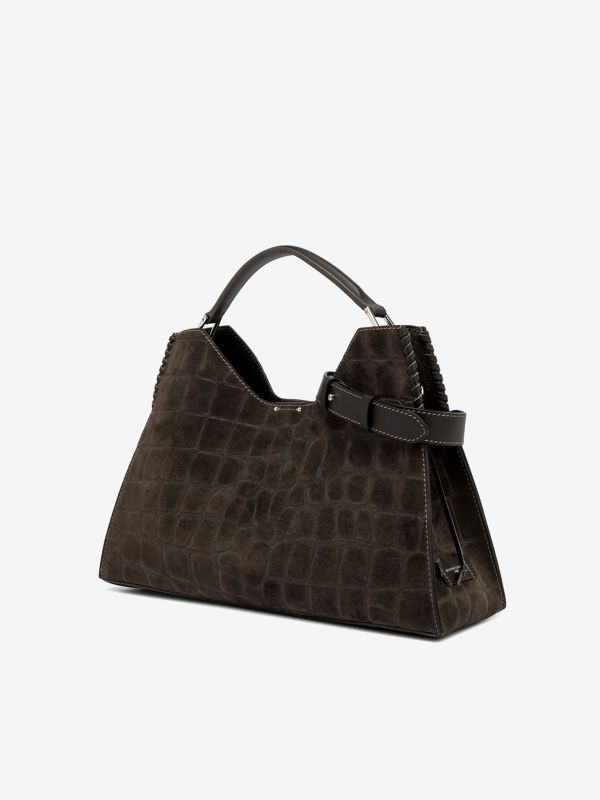 GIANNI CHIARINI Aurora : borsa grande un manico camoscio cocco Marrone