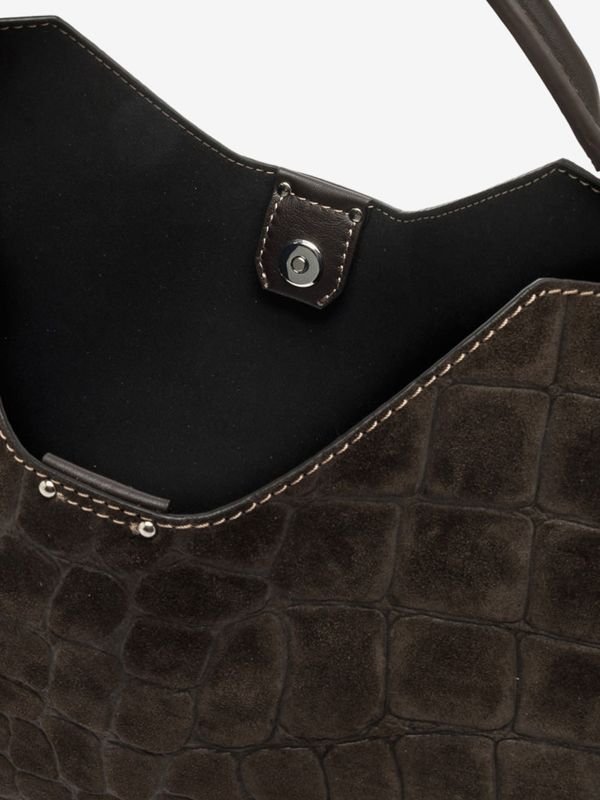 GIANNI CHIARINI Aurora : borsa grande un manico camoscio cocco Marrone