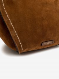 GIANNI CHIARINI Bloom: borsa due manici camoscio media Cuoio