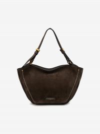 GIANNI CHIARINI Bloom: borsa due manici camoscio media Marrone