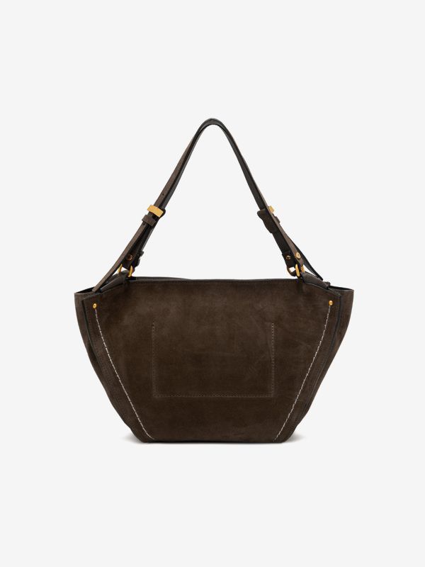 GIANNI CHIARINI Bloom: borsa due manici camoscio media Marrone