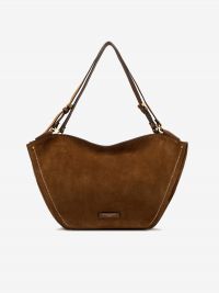 GIANNI CHIARINI Bloom: borsa grande due manici camoscio Marrone