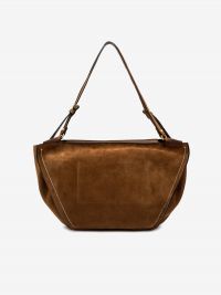 GIANNI CHIARINI Bloom: borsa grande due manici camoscio Marrone