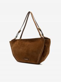 GIANNI CHIARINI Bloom: borsa grande due manici camoscio Marrone