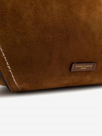 GIANNI CHIARINI Bloom: borsa grande due manici camoscio Marrone