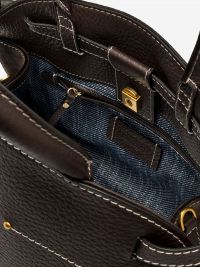 GIANNI CHIARINI Farah: borsa grande due manici pelle e camoscio Testa di moro