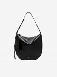 GIANNI CHIARINI Charlotte: mezzaluna pelle lucida grande Nero