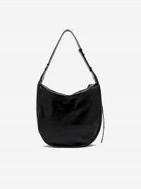 GIANNI CHIARINI Charlotte: mezzaluna pelle lucida grande Nero