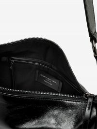 GIANNI CHIARINI Charlotte: mezzaluna pelle lucida grande Nero