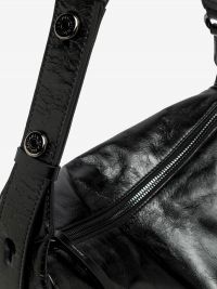 GIANNI CHIARINI Charlotte: mezzaluna pelle lucida grande Nero