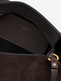 GIANNI CHIARINI Bloom: borsa grande due manici camoscio Testa di moro