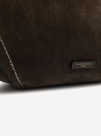 GIANNI CHIARINI Bloom: borsa grande due manici camoscio Testa di moro