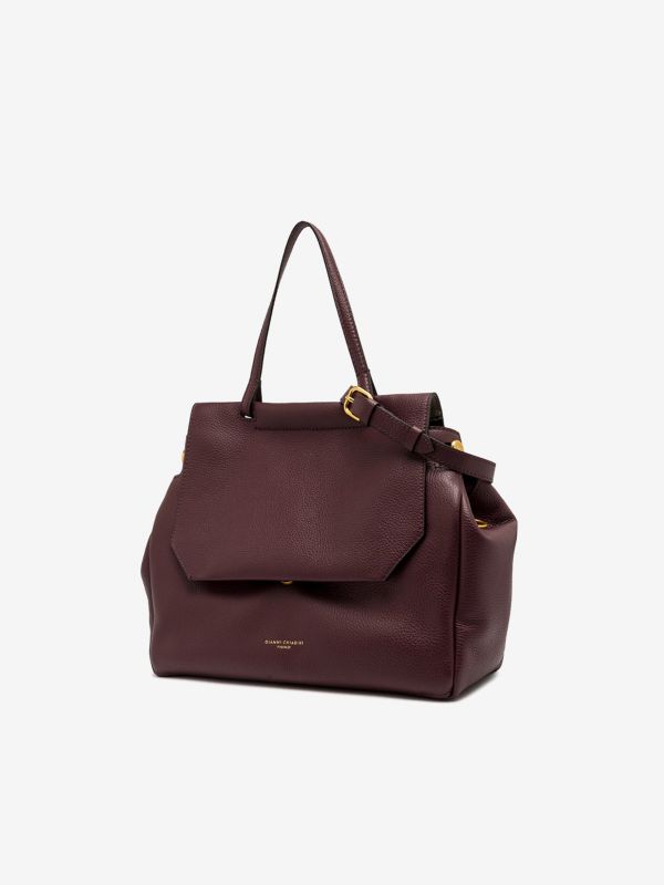 GIANNI CHIARINI Ottavia : borsa grande un manico con patta Prugna