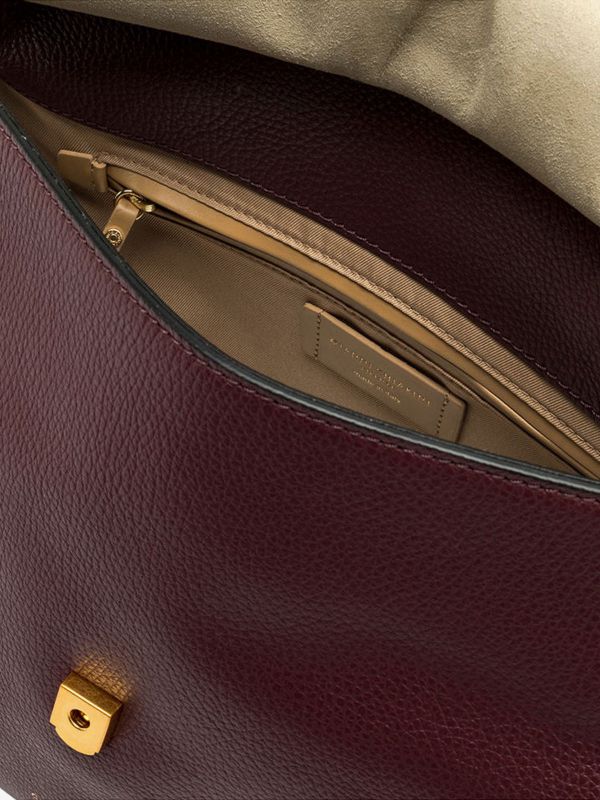 GIANNI CHIARINI Ottavia : borsa grande un manico con patta Prugna