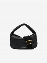 GIANNI CHIARINI Kim: borsa un manico mezzaluna piccola pelle liscia Nero