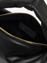 GIANNI CHIARINI Kim: borsa un manico mezzaluna piccola pelle liscia Nero