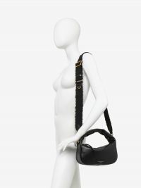 GIANNI CHIARINI Kim: borsa un manico mezzaluna piccola pelle liscia Nero