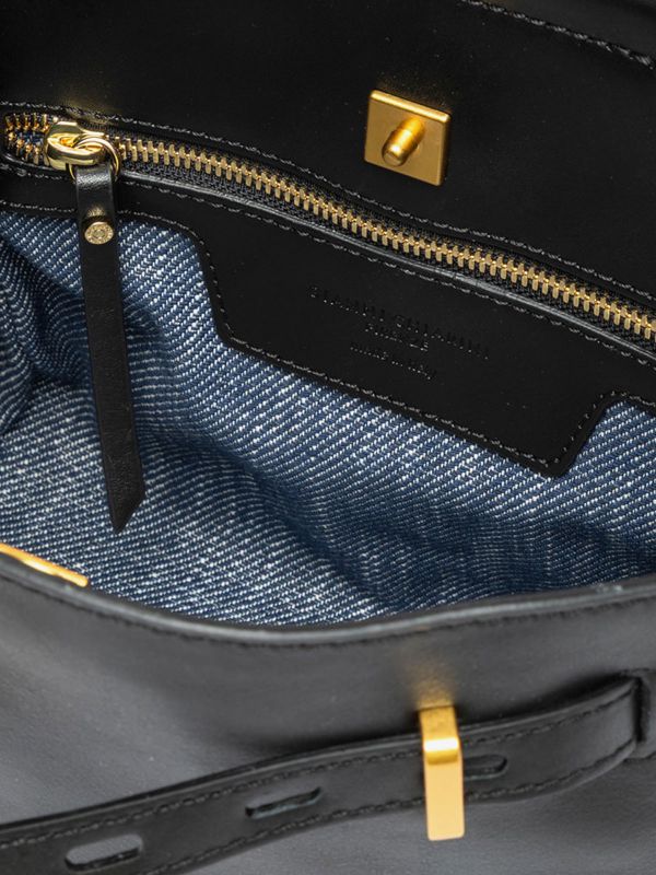 GIANNI CHIARINI Tilda : borsa un manico pelle media con fibbia Nero