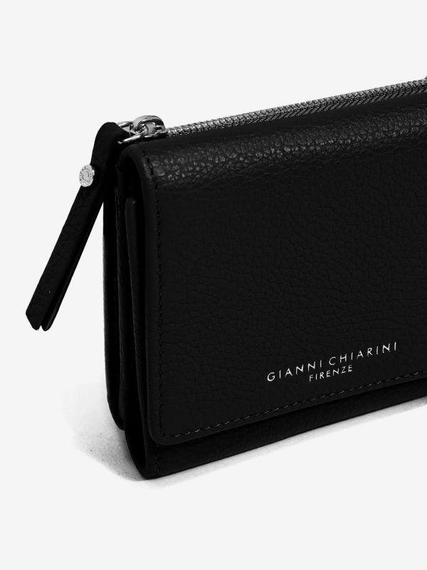 GIANNI CHIARINI Portafoglio piccolo con patta Nero