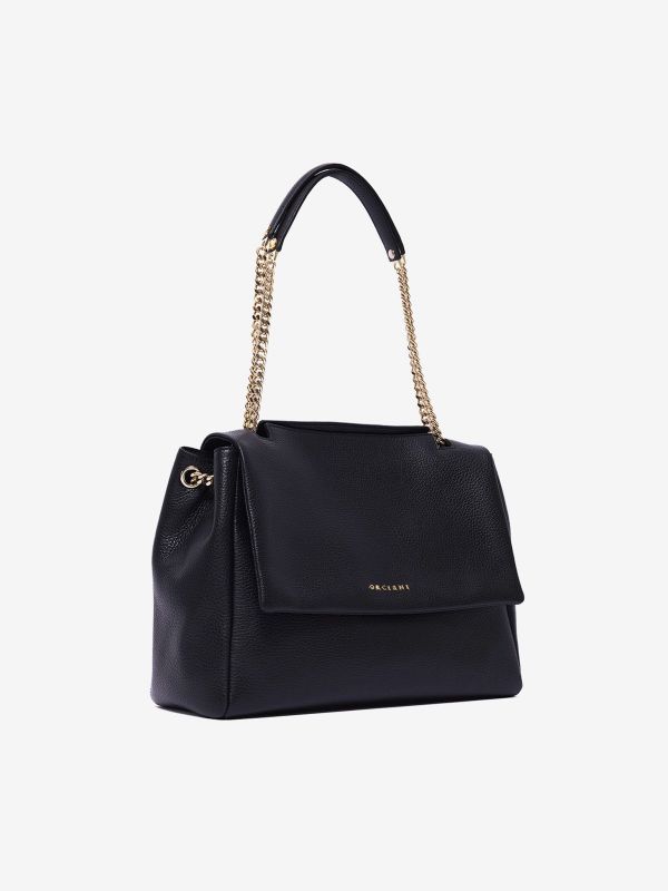 ORCIANI Sveva media pelle con catena Nero