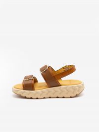 4CS Sandalo doppia fascia con fibbie Cuoio