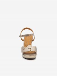 CHIE MIHARA Sandalo tc 8 cm con plateau pelle Bronzo