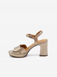 CHIE MIHARA Sandalo tc 8 cm con plateau pelle Bronzo