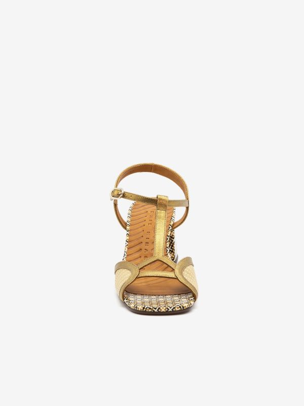 CHIE MIHARA Sandalo tc 5 cm + cinturino Oro
