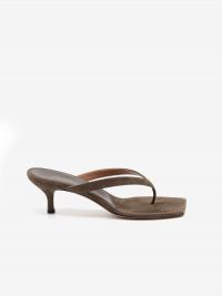 ALDO CASTAGNA Mules infradito tc 5 cm pelle Testa di moro