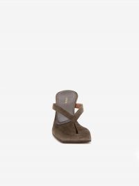 ALDO CASTAGNA Mules infradito tc 5 cm pelle Testa di moro