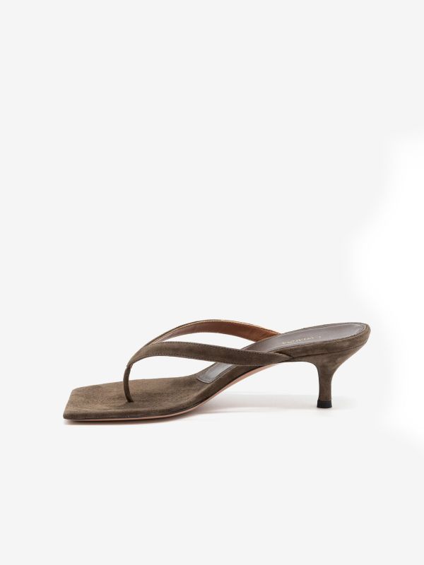 ALDO CASTAGNA Mules infradito tc 5 cm pelle Testa di moro