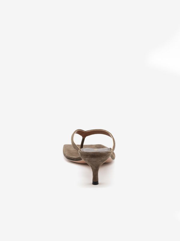 ALDO CASTAGNA Mules infradito tc 5 cm pelle Testa di moro