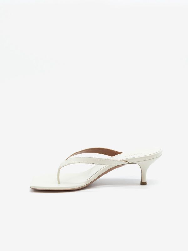 ALDO CASTAGNA Mules infradito tc 5 cm pelle Bianco