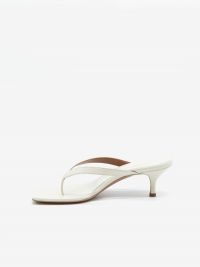 ALDO CASTAGNA Mules infradito tc 5 cm pelle Bianco
