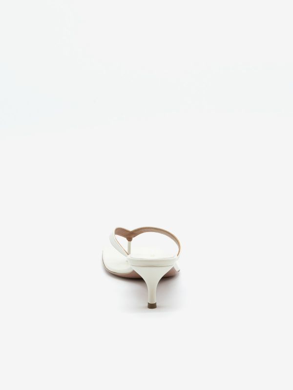 ALDO CASTAGNA Mules infradito tc 5 cm pelle Bianco