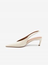 ALDO CASTAGNA Slingback tacco 5 cm pelle Panna