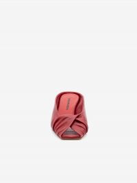 HALMANERA Mules spuntato tc 5 cm pelle Rosso