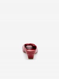 HALMANERA Mules spuntato tc 5 cm pelle Rosso