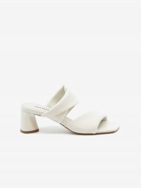 HALMANERA Mules tc 5 cm pelle Panna