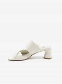 HALMANERA Mules tc 5 cm pelle Panna