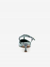 SERGIO LEVANTESI Slingback tc 5 cm pitone Celeste