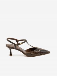 SERGIO LEVANTESI Slingback tc 5 cm pitone Marrone