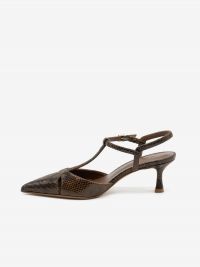 SERGIO LEVANTESI Slingback tc 5 cm pitone Marrone