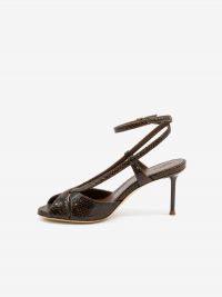 SERGIO LEVANTESI Sandalo tc 9 cm pitone Marrone