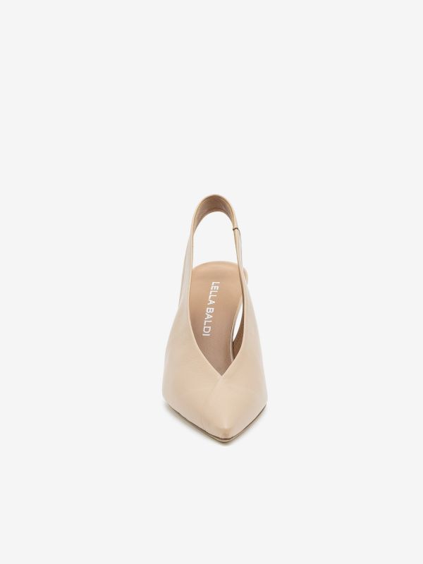 LELLA BALDI Chanel tc 7 cm pelle Farro